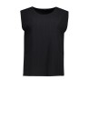 T-shirt nera in filato di viscosa