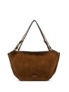Bloom bag in cognac suede