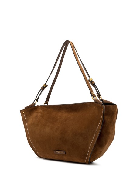 Bloom bag in cognac suede 2