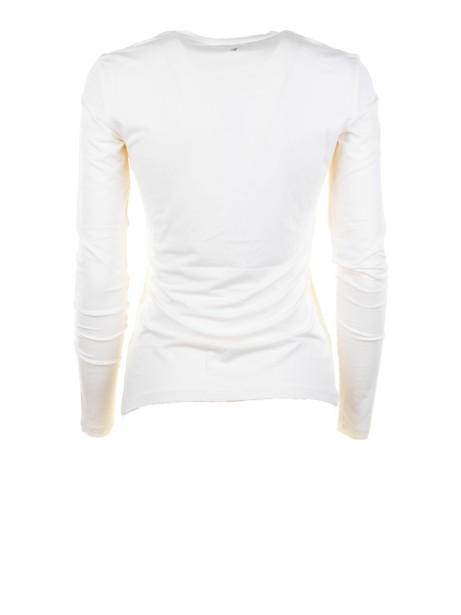 T-shirt in jersey di viscosa stretch con girocollo 2
