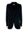 Giacca donna monopetto navy in velluto
