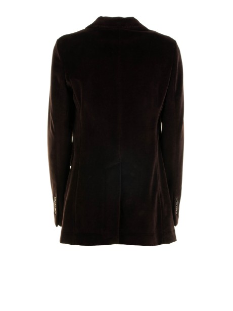 Giacca donna monopetto corteccia in velluto 2