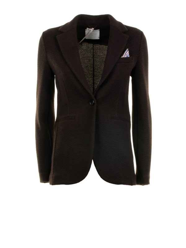 Giacca donna monopetto corteccia a nido d'ape Giacca donna monopetto corteccia a nido d'ape