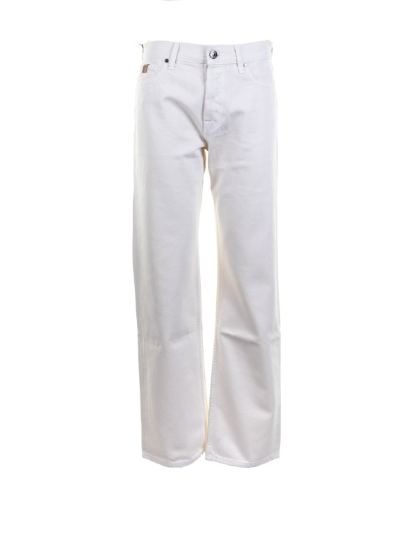 Women's White Straight Leg Trousers