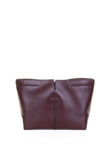 Borsa Folio rossa in pelle medio-piccola