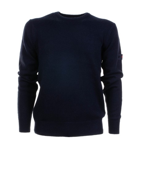 Men's Blue Crew Neck Sweater