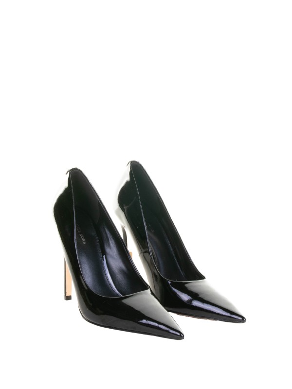 Décolleté Elyse in pelle nera lucida