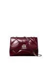 Borsa kira Diamond Quilt rossa in pelle