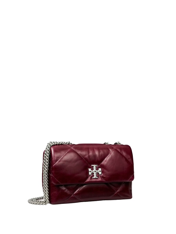 Borsa Small Kira Diamond Quild rossa in pelle