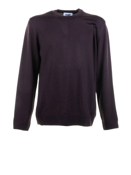 Maglia girocollo testa di moro in lana merinos