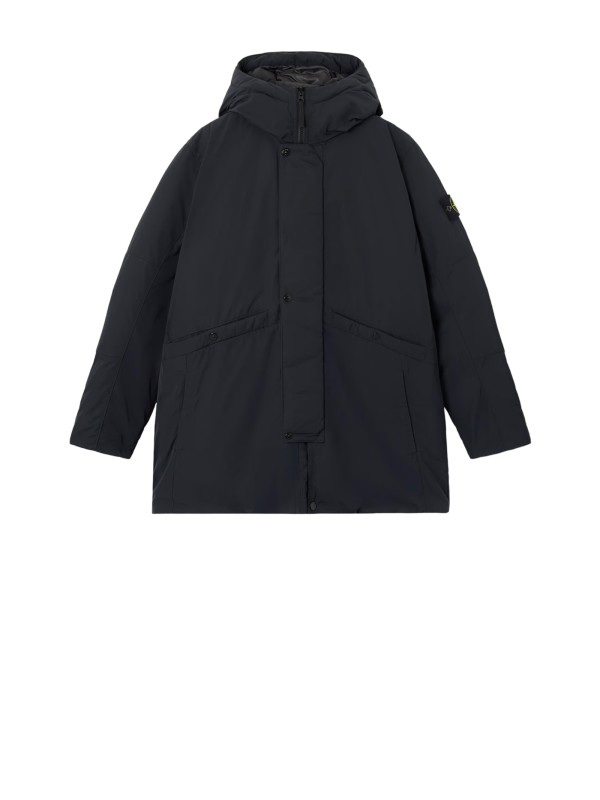 Parka nero con cappuccio Parka nero con cappuccio