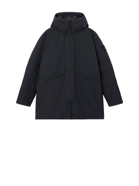 Parka nero con cappuccio Parka nero con cappuccio