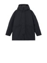 Parka nero con cappuccio