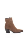 Stivaletto texano marrone in suede