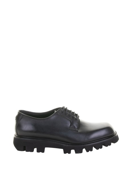 Derby nero uomo in pelle