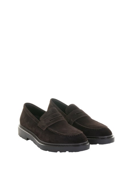 Mocassino uomo cacao in suede 2