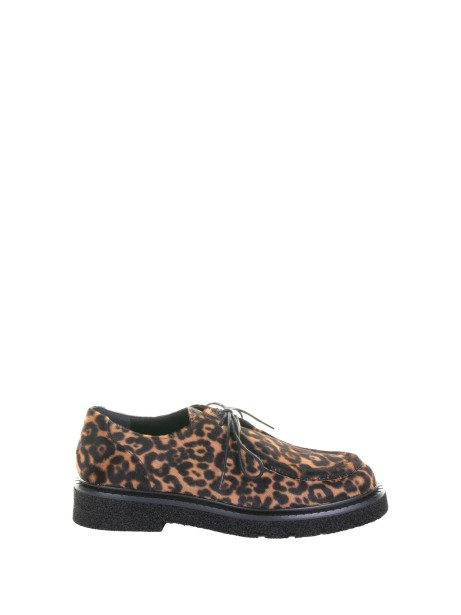 Mocassino leopardato con lacci
