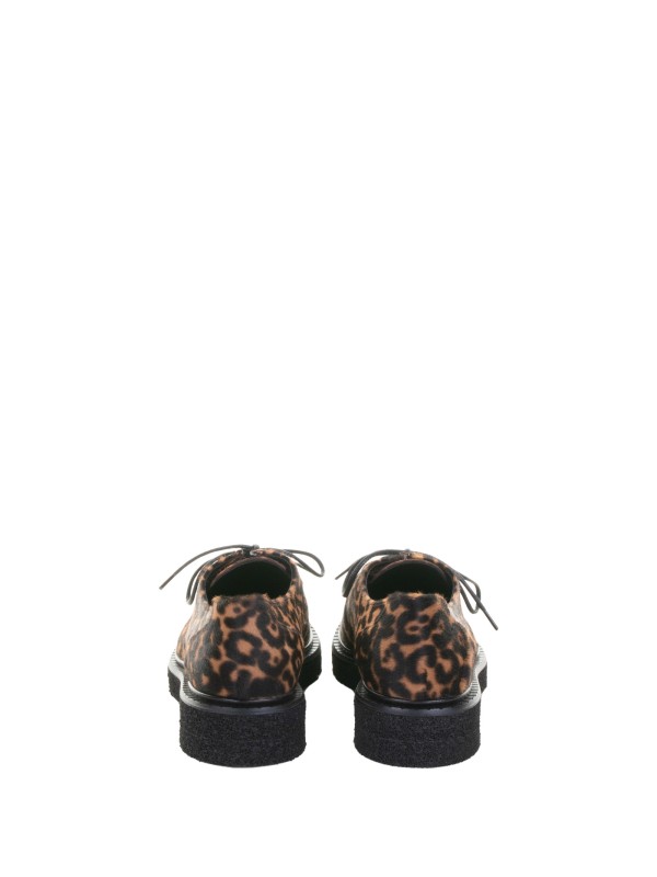 Leopard Print Lace-Up Moccasin