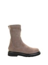 Stivaletto tortora in suede elasticizzato