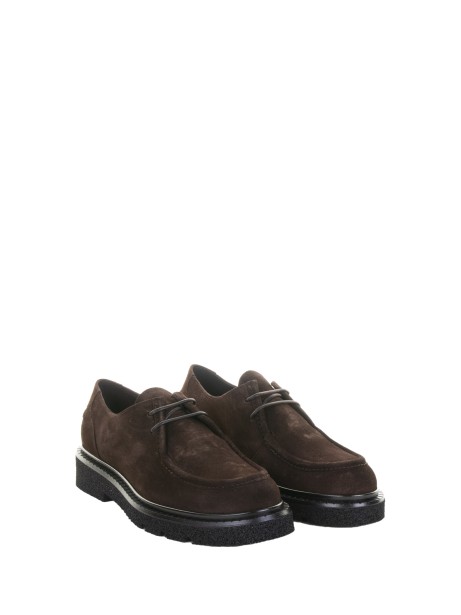 Brown Suede Lace-Up Loafer 2