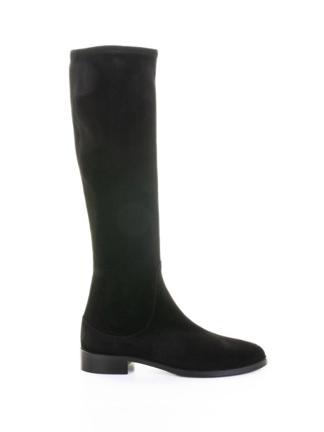 Stivale nero in suede
