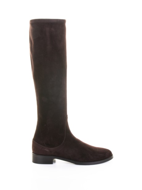 Stivale testa di moro in suede