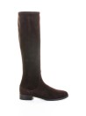 Stivale testa di moro in suede