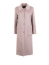 Cappotto lungo fango con bottoni e tasche