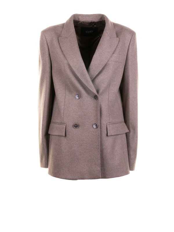 Giacca doppiopetto fango donna Giacca doppiopetto fango donna