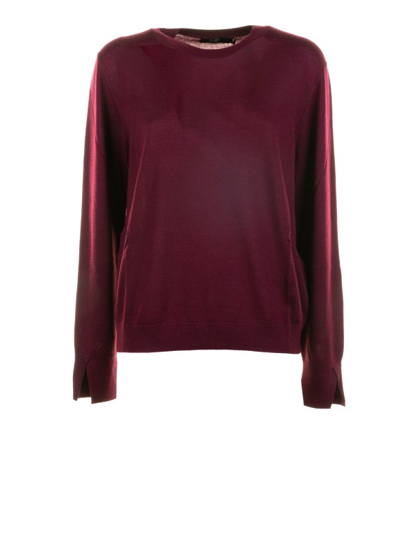 Maglia girocollo bordeaux donna Maglia girocollo bordeaux donna
