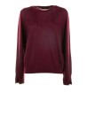 Maglia girocollo bordeaux donna