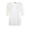 T-shirt mezzamanica panna donna