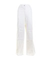 Pantalone donna bianco a vita alta