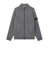 Maglia grigia con zip e patch logo