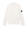 Maglia girocollo bianca con patch logo