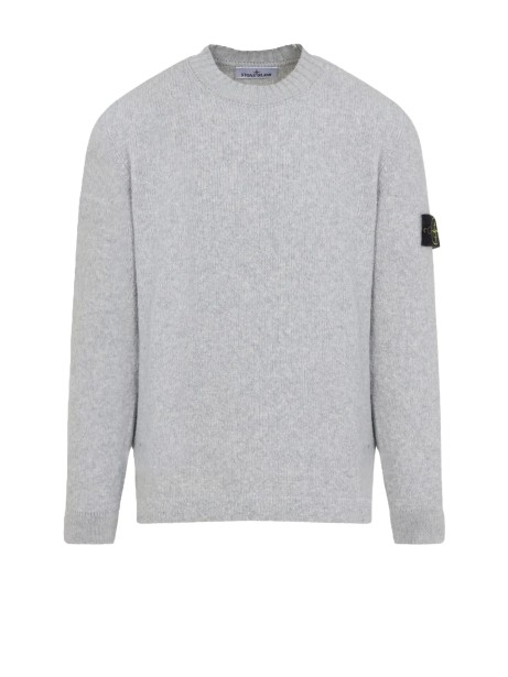 Maglia girocollo grigio con patch logo