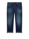 Jeans donna in denim blu