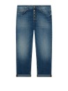 Jeans donna in denim mid blu