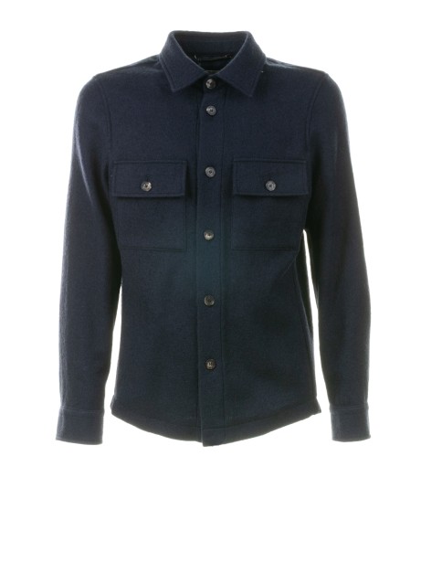Navy Blue Button-Up Jacket