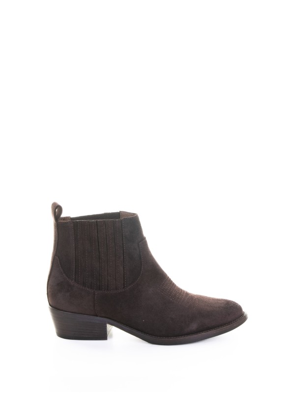 Stivaletto texano testa di moro in suede