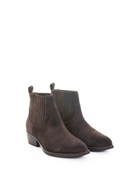 Stivaletto texano testa di moro in suede 2