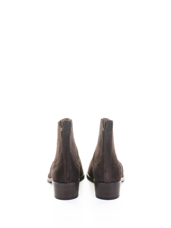 Stivaletto texano testa di moro in suede