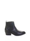 Stivaletto texano nero in pelle