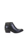 Stivaletto texano nero in pelle