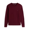 Maglia a maniche lunghe bordeaux scuro con logo