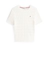 T-Shirt tramata color avorio