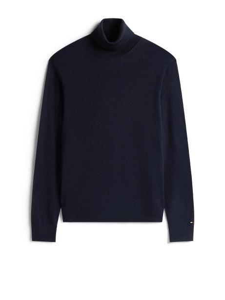 Dark blue turtleneck
