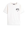 T-Shirt avorio con stampa