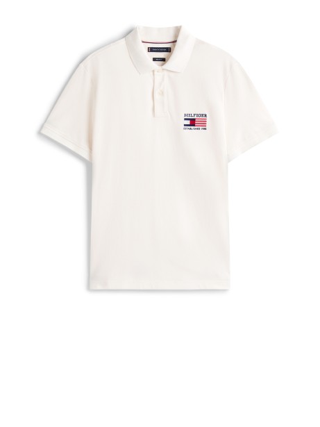 Polo avorio con logo