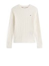 Maglia tramata in bianco avorio